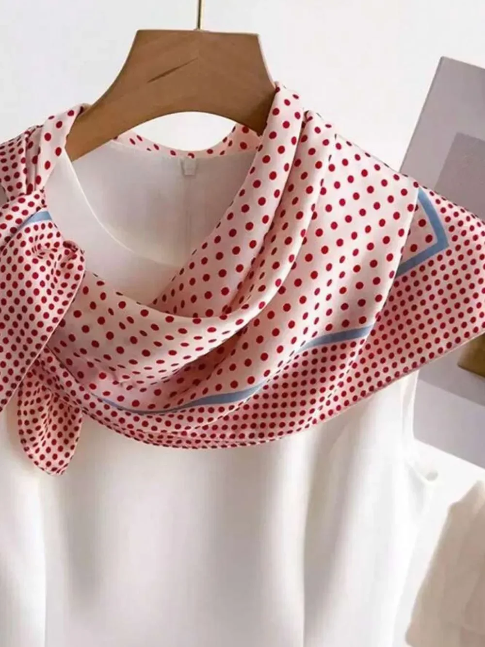 Red Polka Dot Head Scarf S172